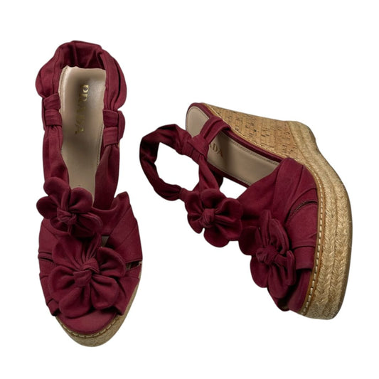 Sandalias  PRADA  Bordeaux Talle 39,5