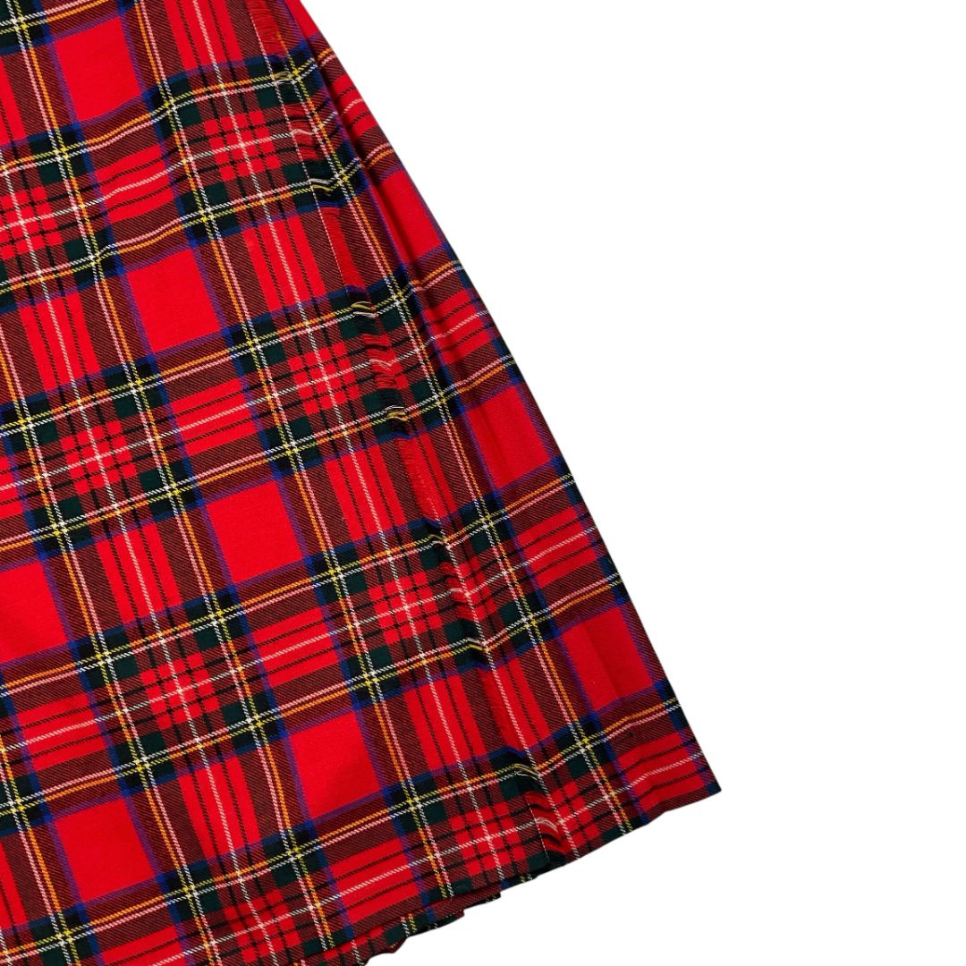 Pollera Media Pierna  HIGHLAND HOME  Varios Escoces Rojos Talle 2