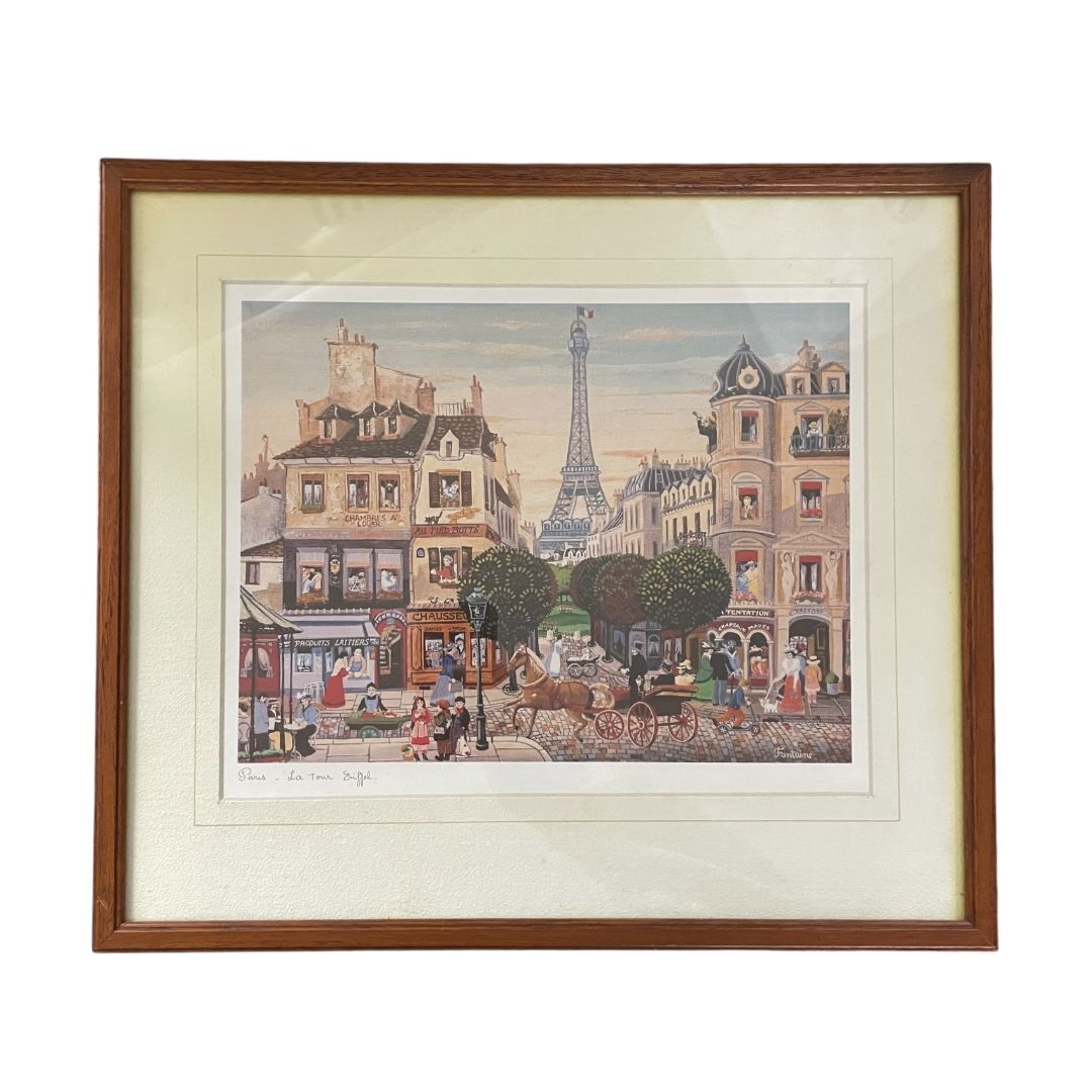 ANONIMO  Arte Con Vidrio  Estilo Paisajismo  Medida 40cm X 35cm
