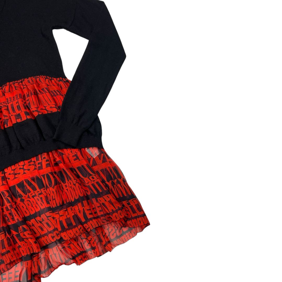 Vestido  DOLCE GABBANA  Negro Y Rojo Talle S
