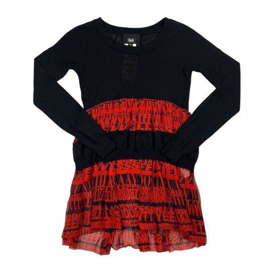 Vestido  DOLCE GABBANA  Negro Y Rojo Talle S