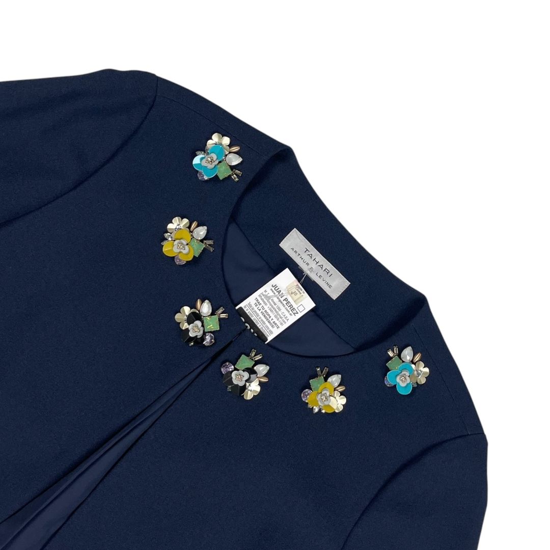 Saco  TAHARI  Azul Talle 10