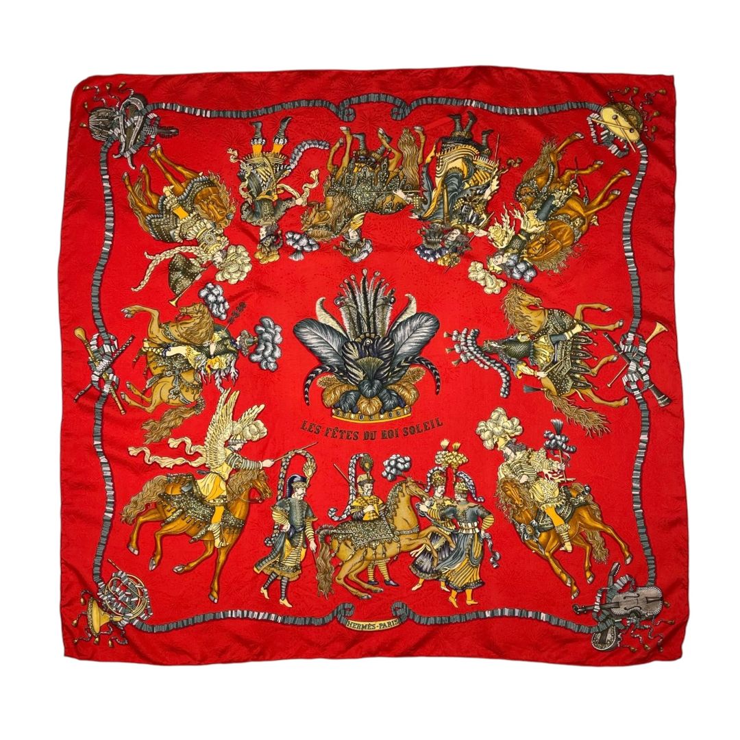 Pañuelo  HERMES  Rojo Medida 88cm X 88cm