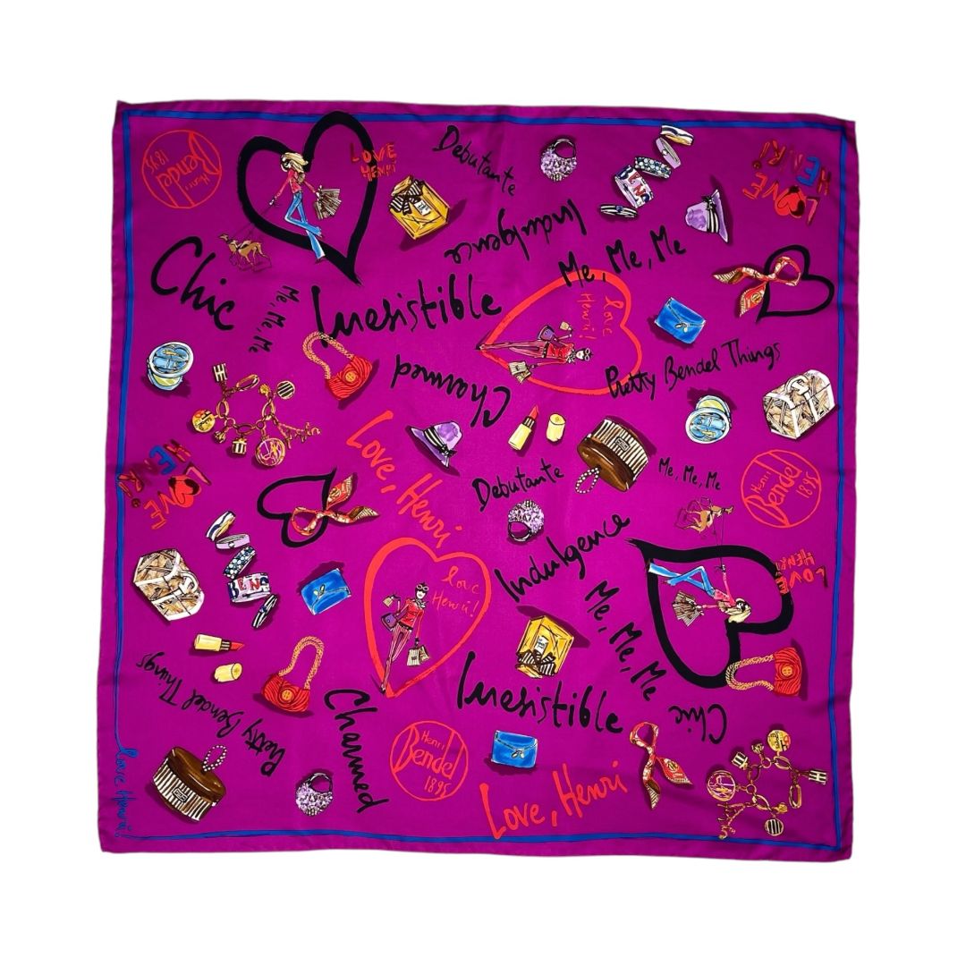 Pañuelo  HENRI BENDEL  Varios Estampado Medida 88cm X 88cm