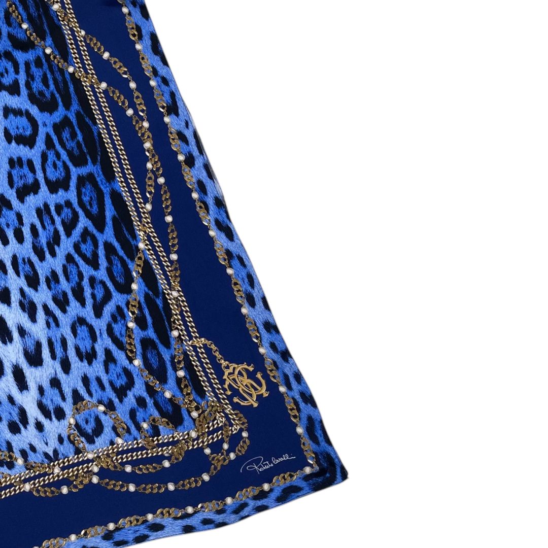 Pareo  ROBERTO CAVALLI  Azul Medida 176cm X 62cm
