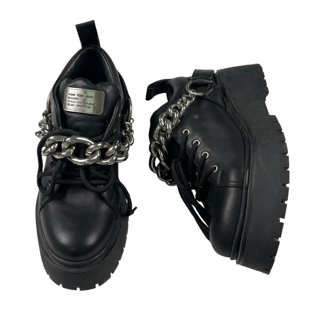 Abotinado  PRUNE  Negro Talle 37