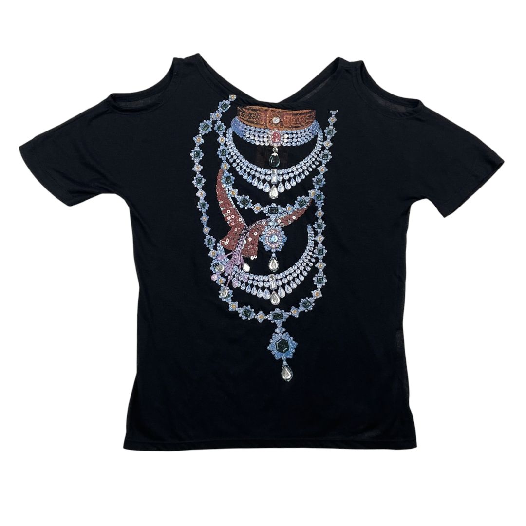 Remera Manga Corta  CAVALLI  Negro Talle 42