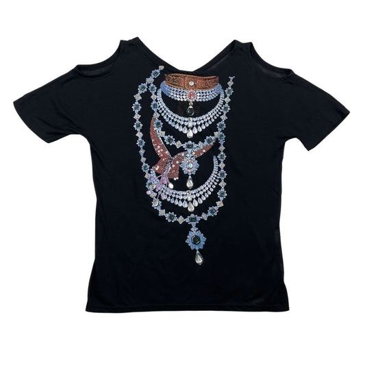 Remera Manga Corta  CAVALLI  Negro Talle 42