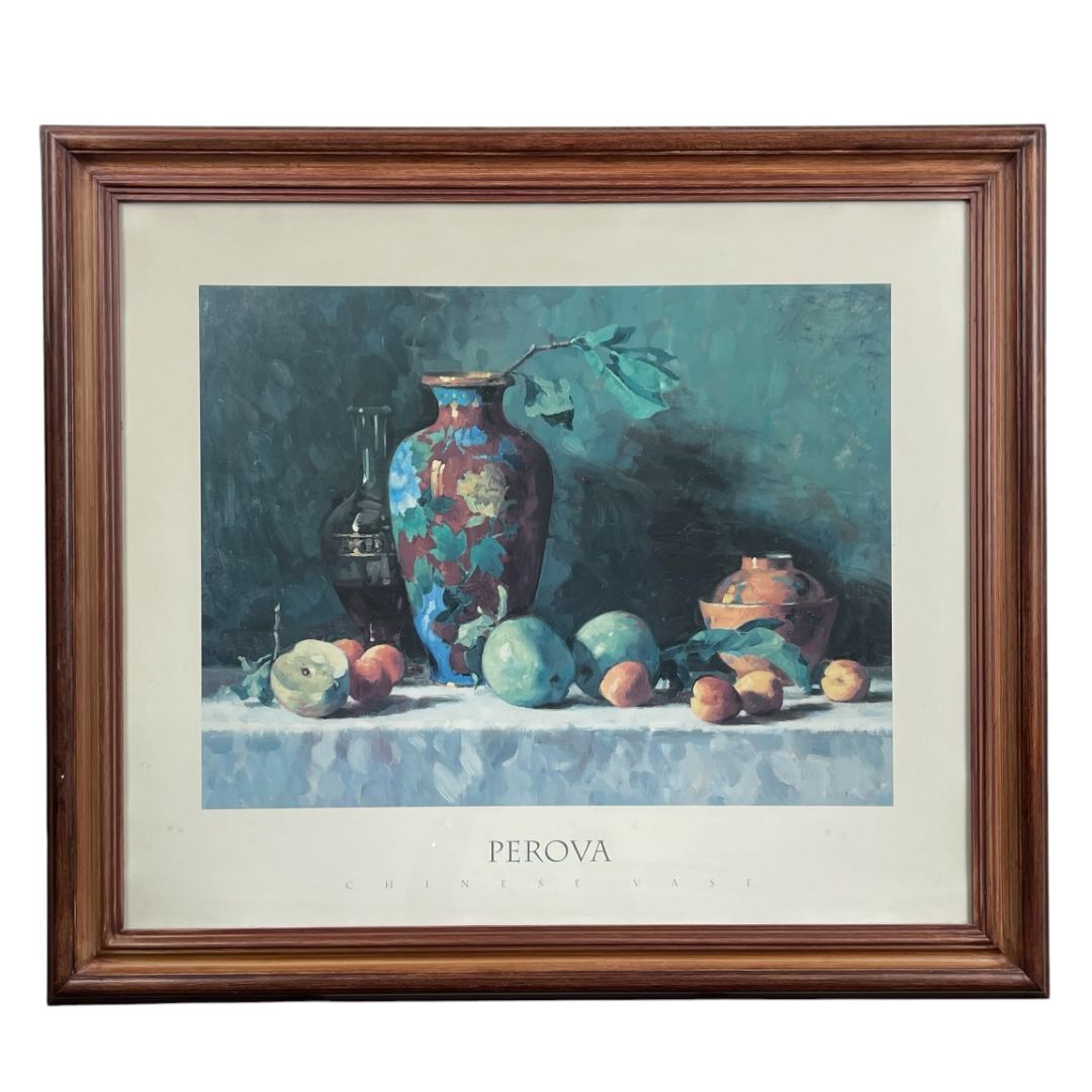 ANONIMO  Arte con Vidrio  Estilo Naturaleza Muerta  Medida 90 cm X 70 cm