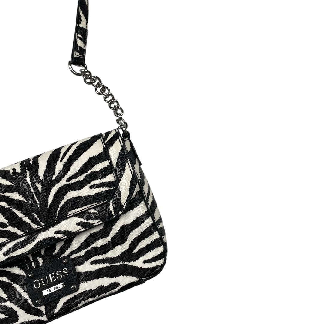 Cartera  GUESS  Varios  Zebra Blanco Y Negro Medida 25cm X 15cm