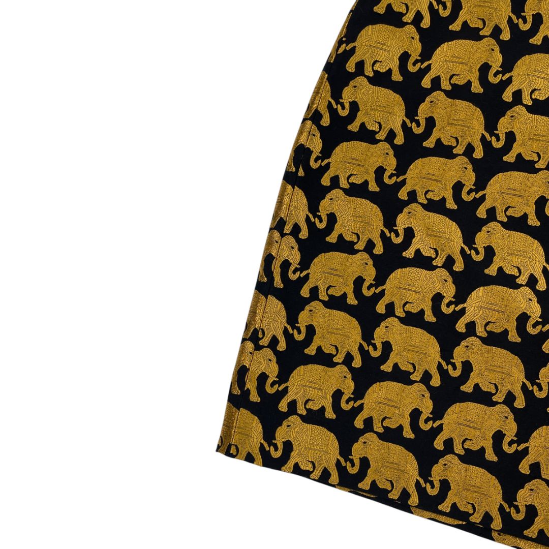 Pollera Mini  J CREW  Varios Negro y Dorado Talle 8