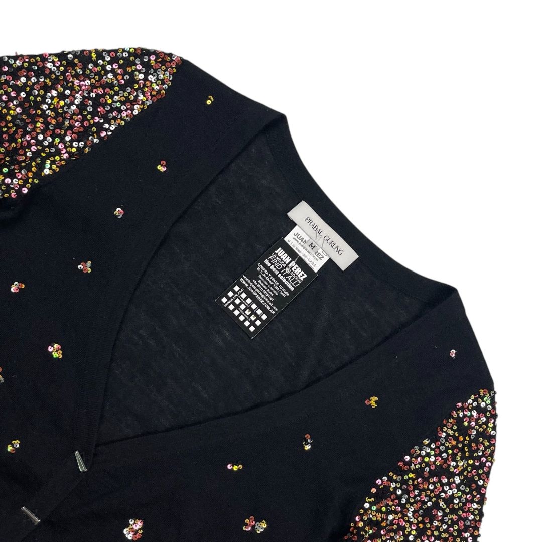 Sweater Abierto  PRABAL GURUNG  Negro Talle M