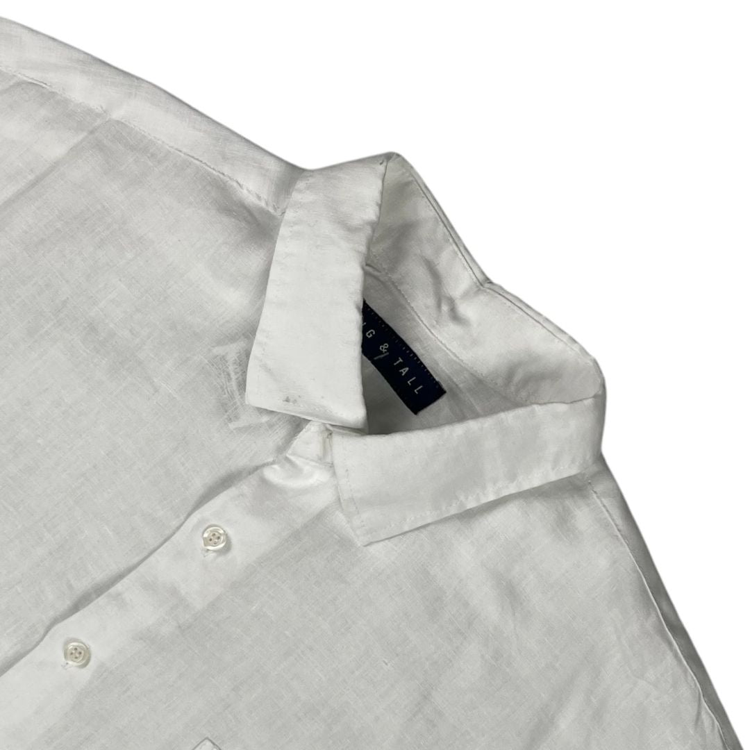 Camisa Manga Larga  BIG & TALL  Blanco Talle 46