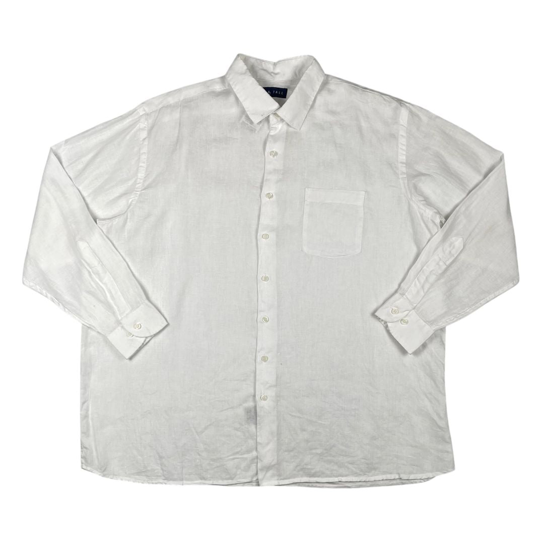 Camisa Manga Larga  BIG & TALL  Blanco Talle 46