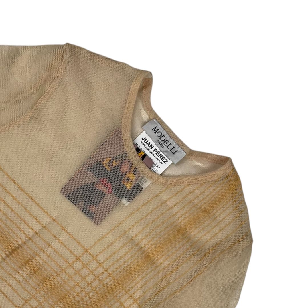 Remera Manga Larga  SIN MARCA  Beige Talle 1