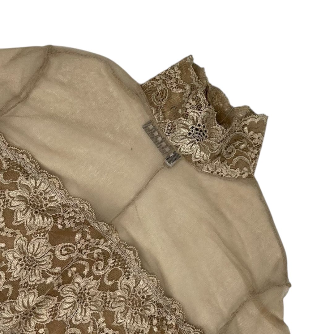 Blusa Manga Larga  SIN MARCA  Beige Talle 1