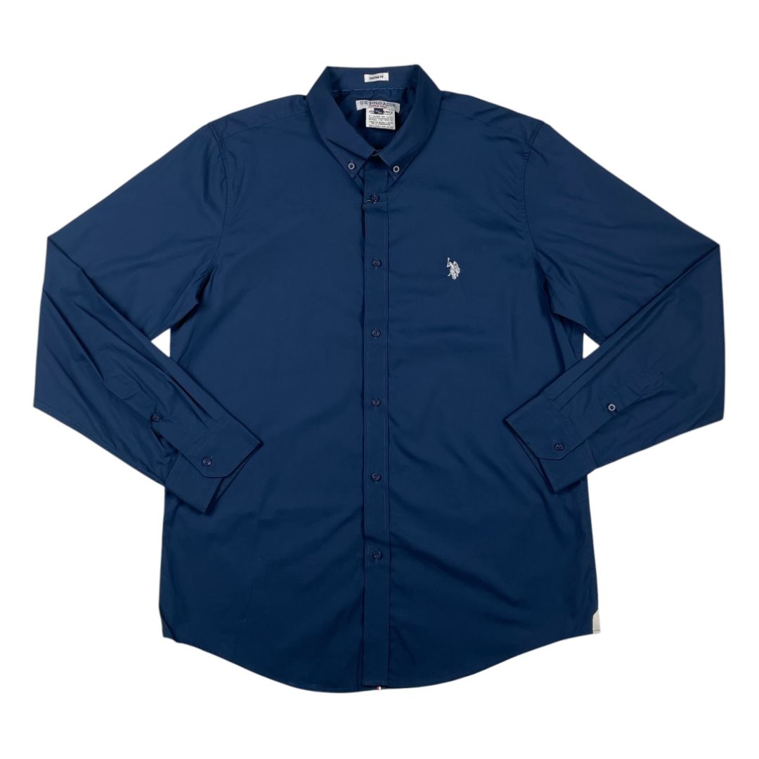 Camisa Manga Larga  POLO ASSN  Azul Talle XL