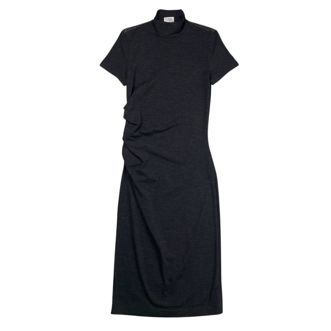 Vestido Manga Corta  BRUNELLO CUCCINELLI  Gris Talle M