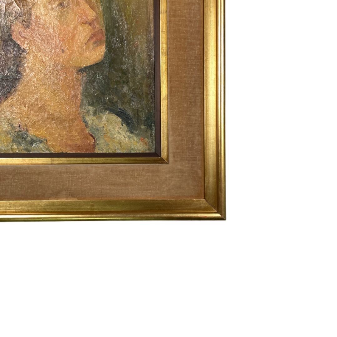 Arte sin Vidrio  ANONIMO  Estilo Retrato Obra 45cm X 34cm Marco 69cm X 59cm