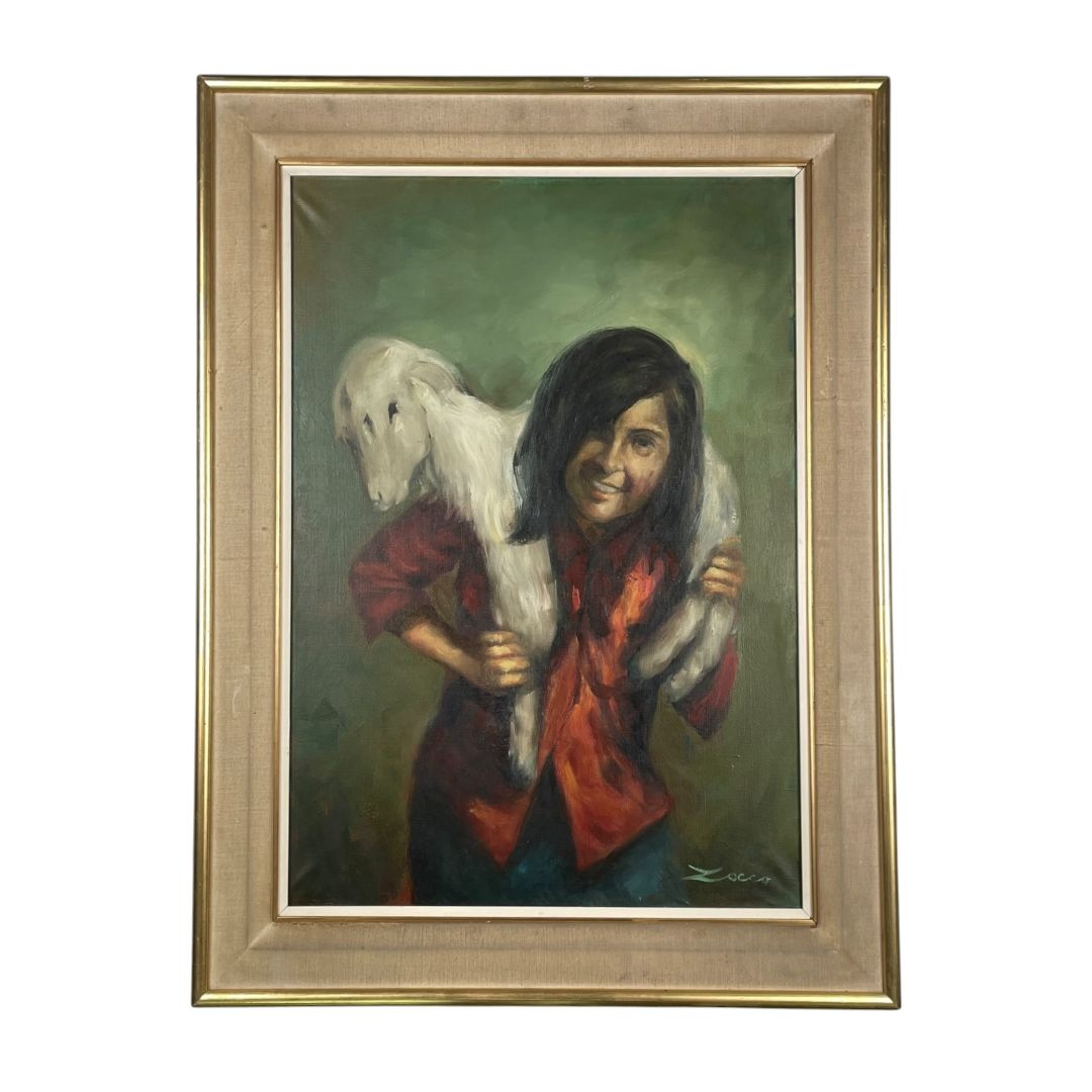 Arte sin Vidrio  ZOCCA  Estilo Retrato Obra 49cm X69cm Marco 66cm X 86cm