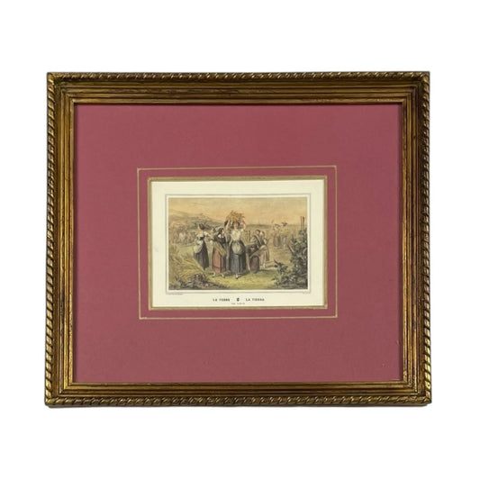 ANONIMO  Arte con Vidrio  Estilo Figurativo  Obra 10cm X 14cm Marco 26cm X 29cm