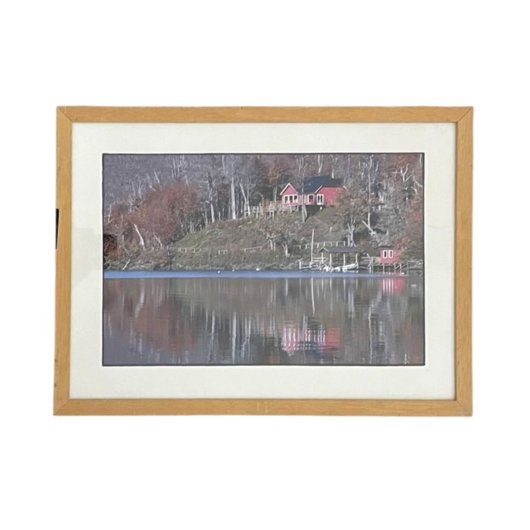 ANONIMO Arte con Vidrio Estilo Paisajismo Medida 36 cm x 28 cm