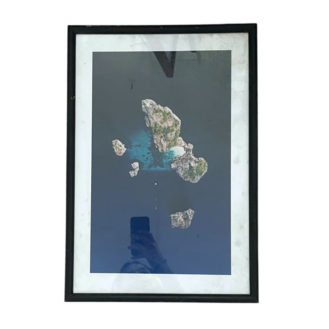 ANONIMO Arte con Vidrio Estilo Paisajismo Medida 42cm X 30cm