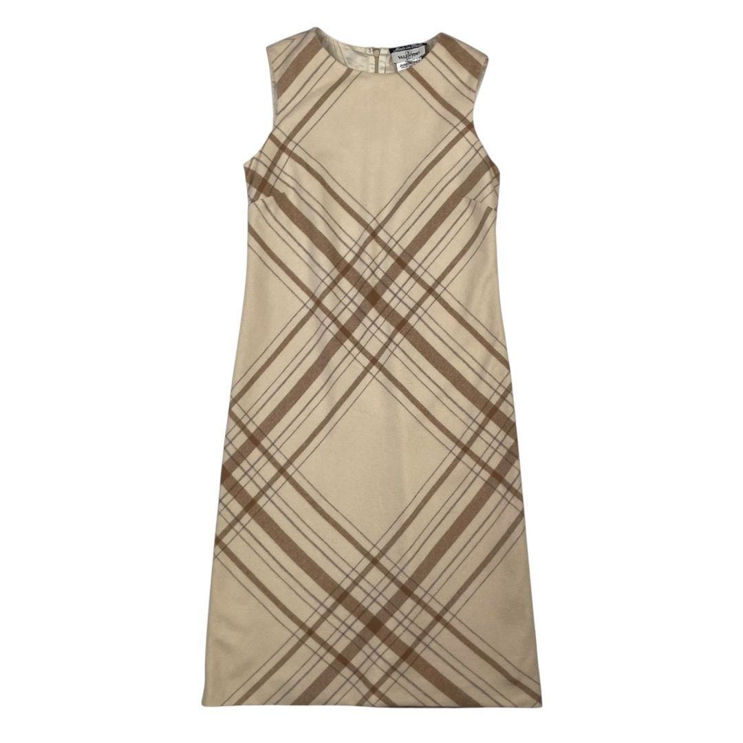 VALENTINO Vestido Sin Manga Beige Talle 8