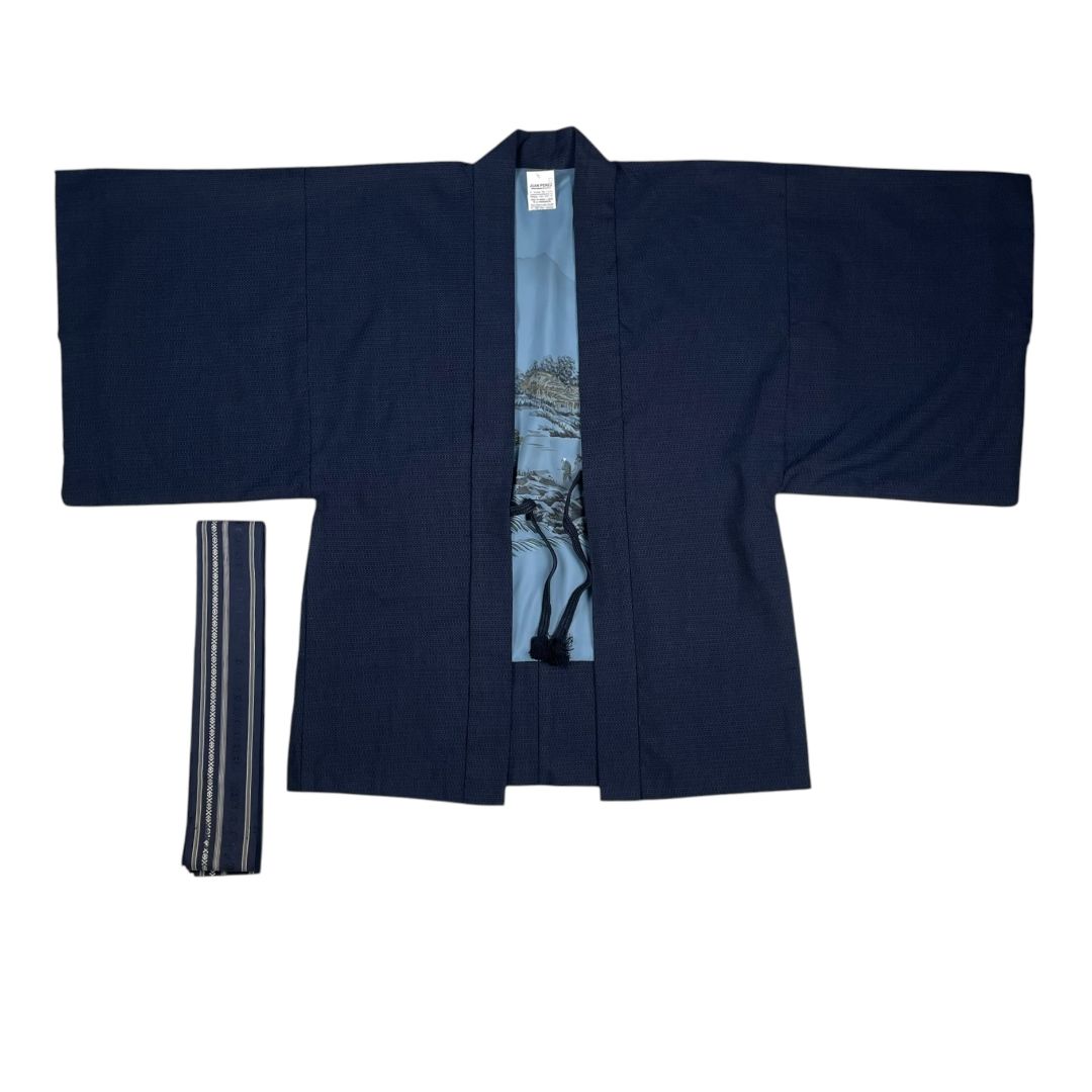 SIN MARCA Kimono Corto Azul Talle L