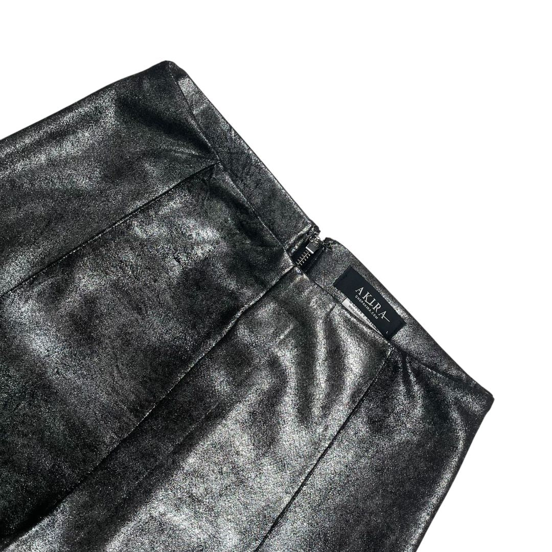 AKIRA Pantalon Plateado Talle L