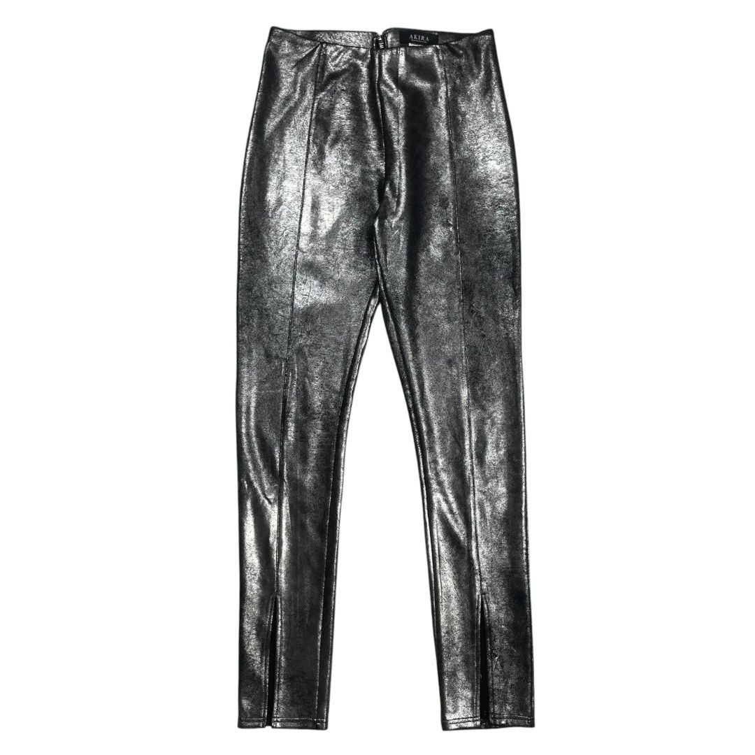 AKIRA Pantalon Plateado Talle L