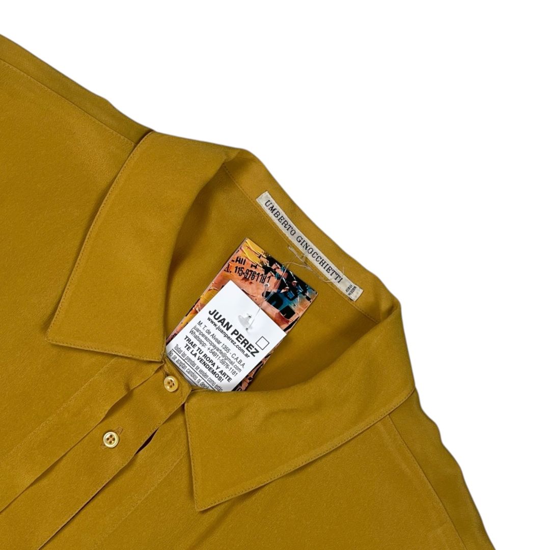 UMBERTO GINOCCHIETTI Camisa Manga Larga Amarillo Talle M