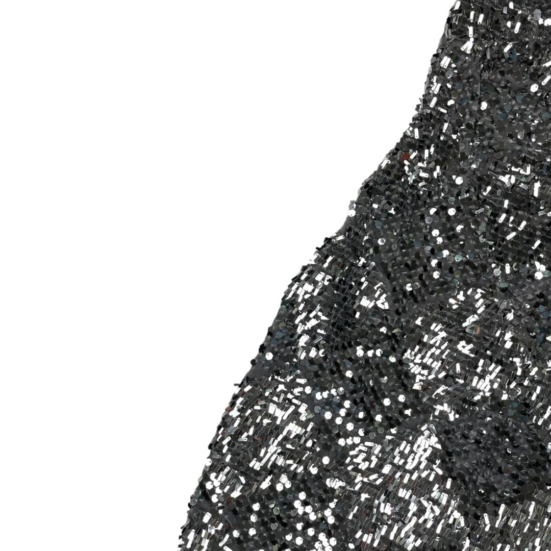 LAS PEPAS Vestido Plateado Talle 1