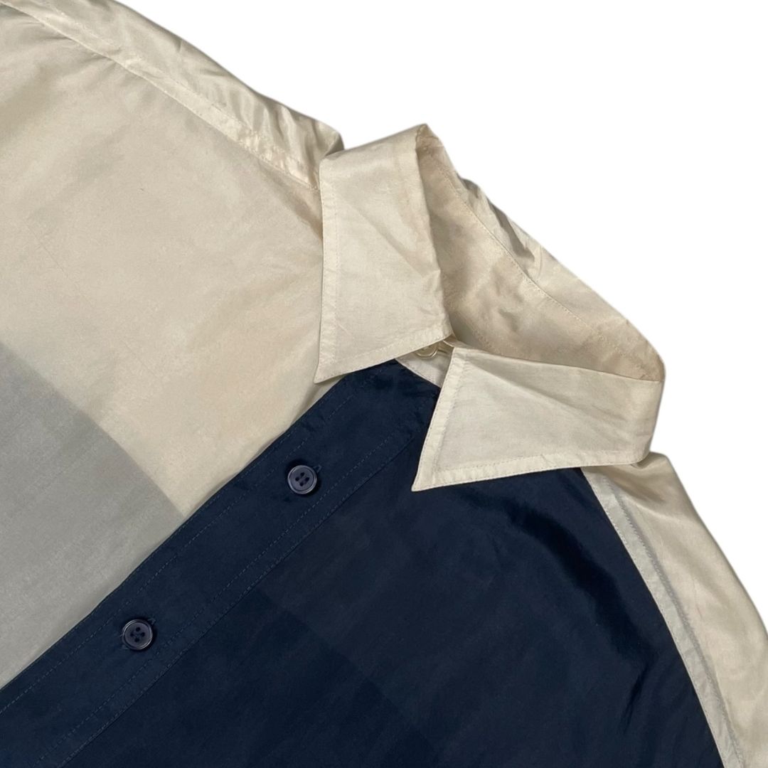 CLUB ROOM Camisa Manga Larga Varios Beige y Azul Talle 2