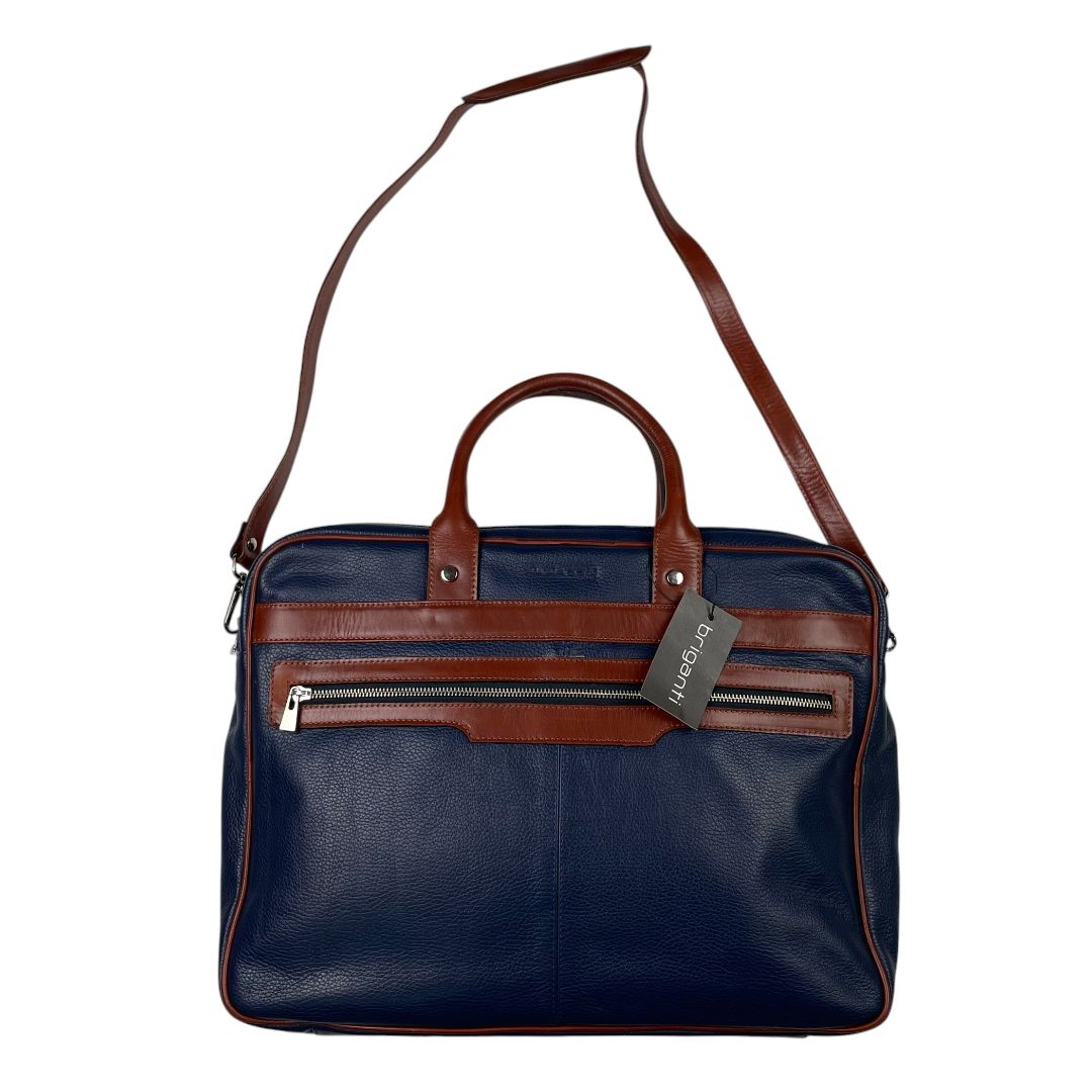 BRIGANTI  Maletin  Azul  Medida 43cm  X 32cm
