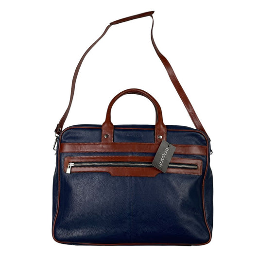 BRIGANTI  Maletin  Azul  Medida 43cm  X 32cm