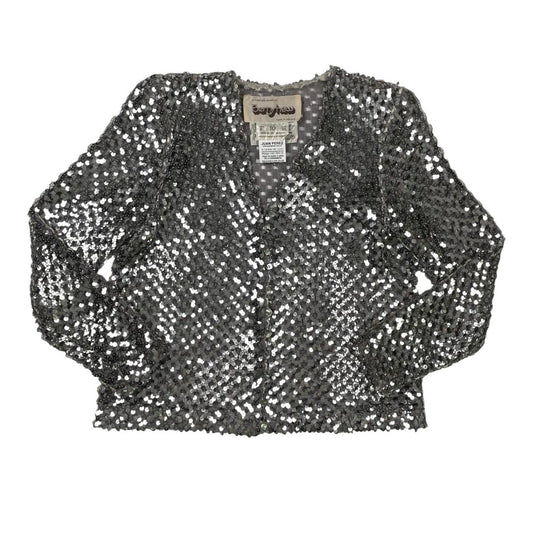 SIN MARCA  Sweater Abierto  Plateado  Talle 36