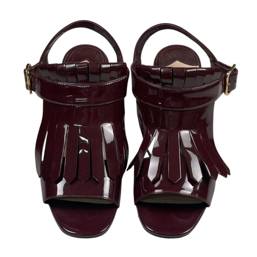PRADA Sandalias Bordeaux Talle 40