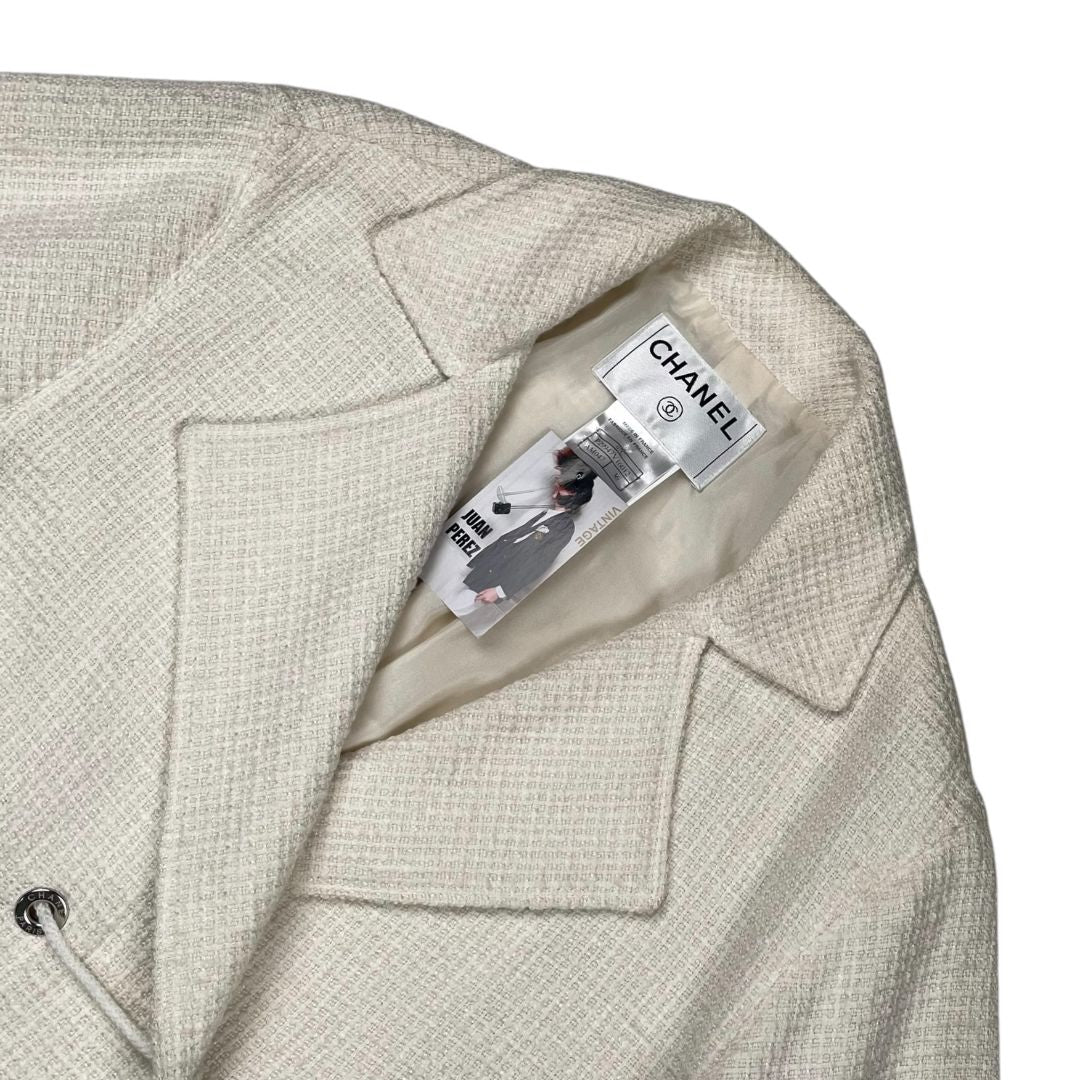 CHANEL Saco Blanco Talle 36