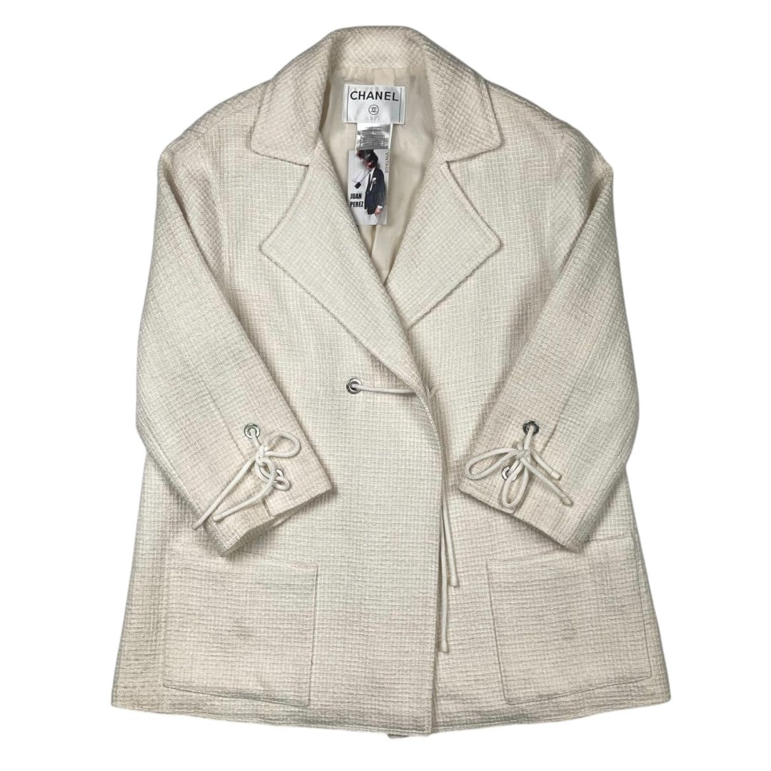 CHANEL Saco Blanco Talle 36
