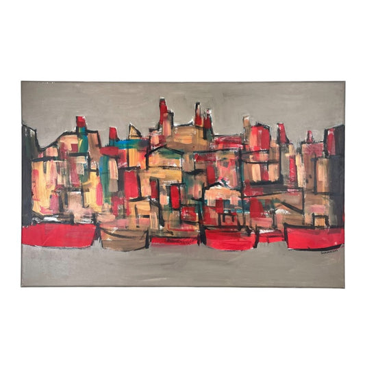 ANONIMO Bastidor Estilo Abstracto Medida 100 cm x 60 cm