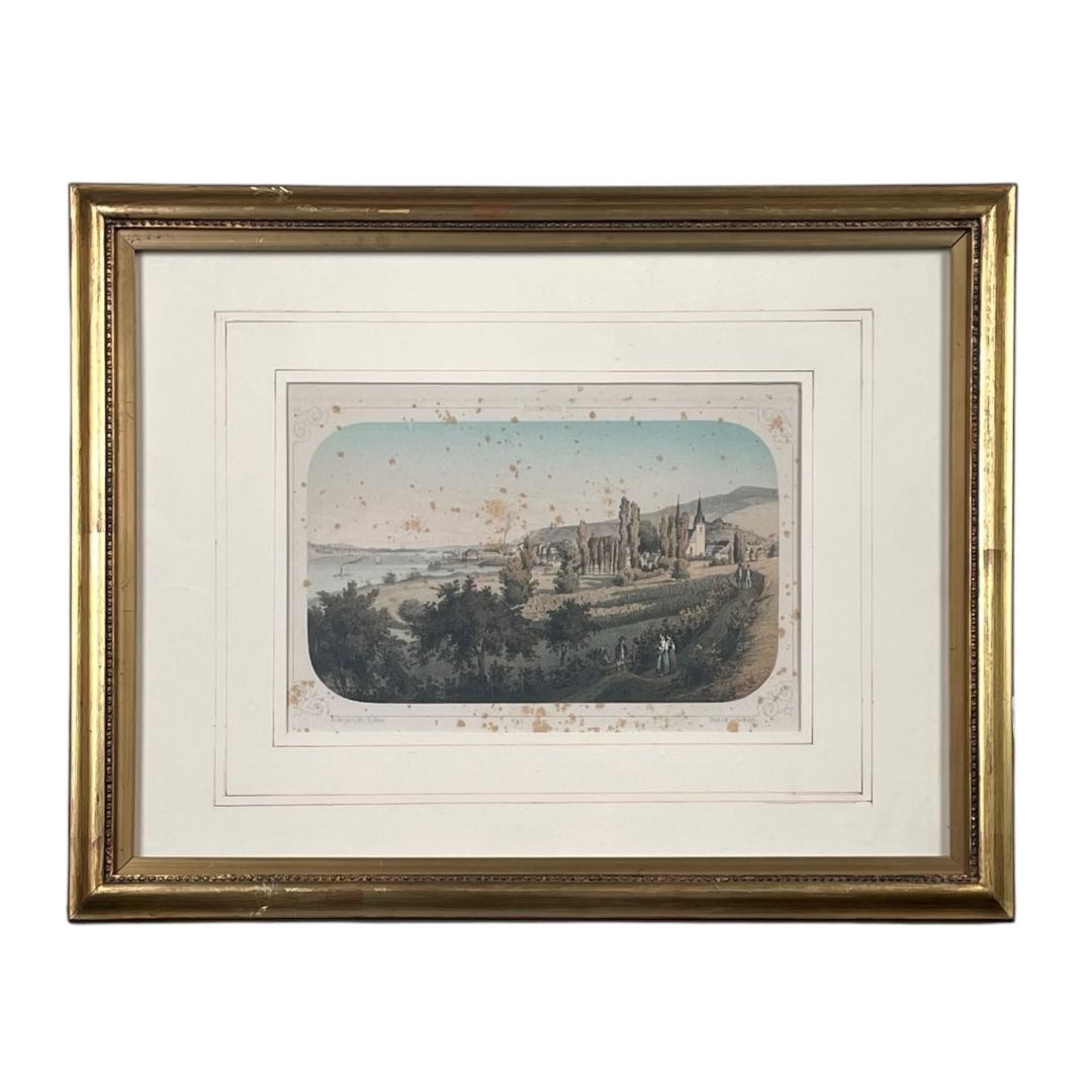 ANONIMO Arte con Vidrio Estilo Paisajismo Medida 48cm X 34cm