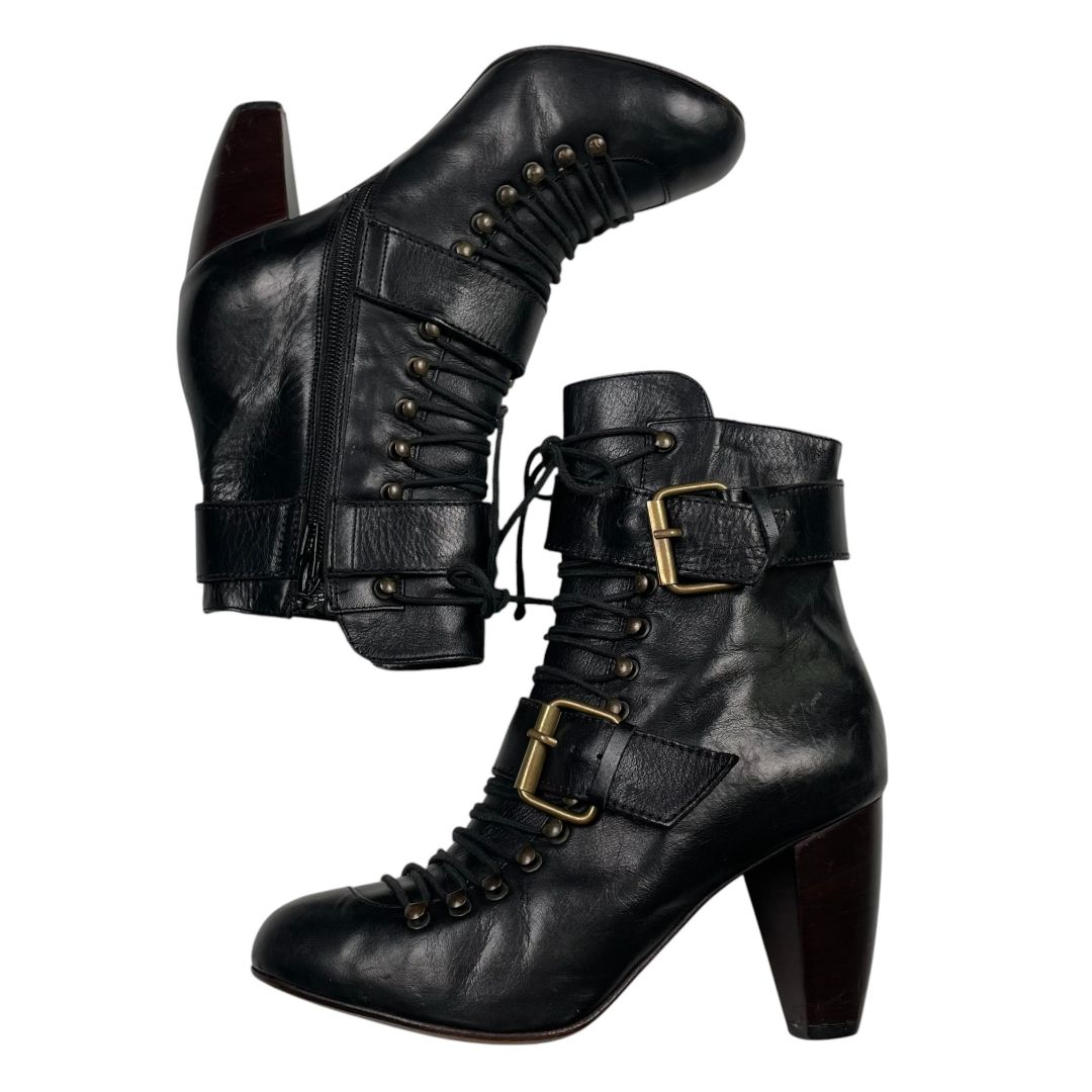 CHOCOLATE Borcegos Negro Talle 37