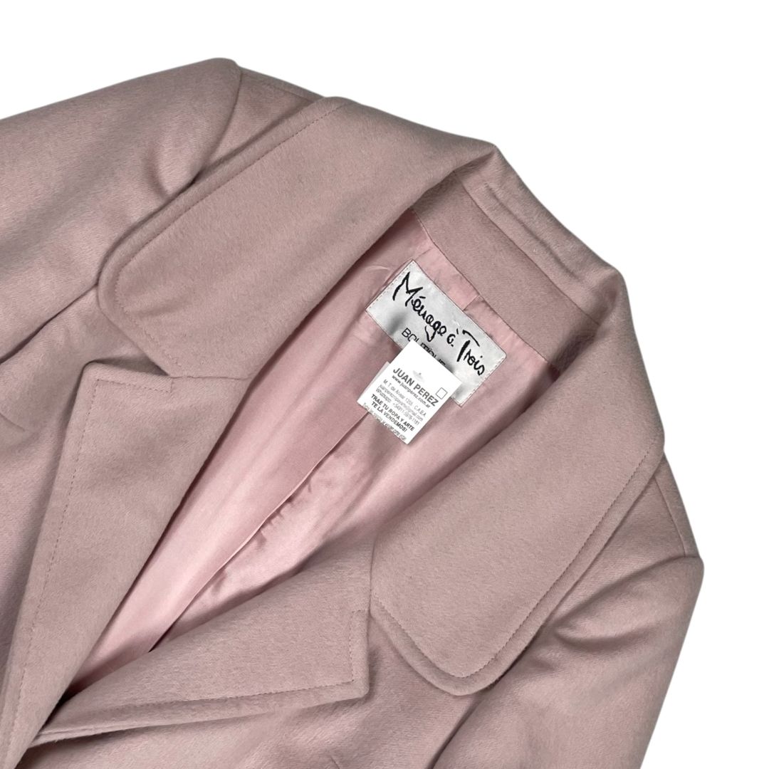 MENAGE A TROIS Tapado Rosa Viejo Talle 40