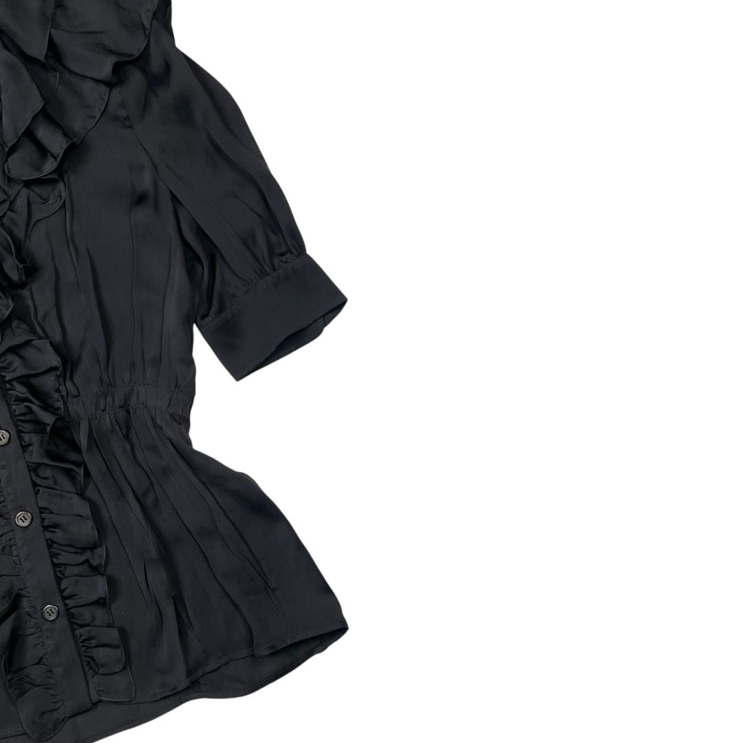 PRADA Blusa Manga Corta Negro Talle 38