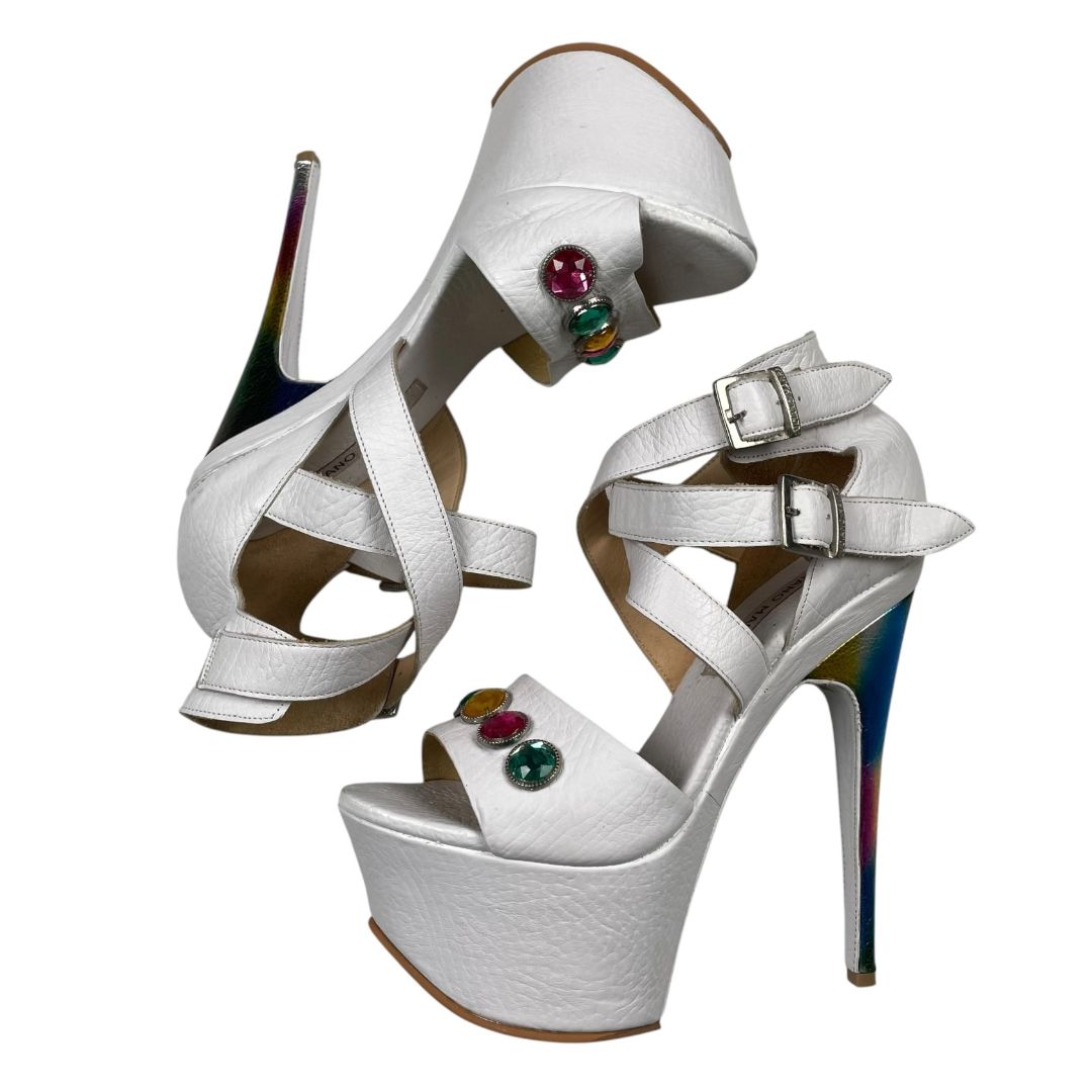 LUCIANO MARRA Sandalias Blanco Talle 40