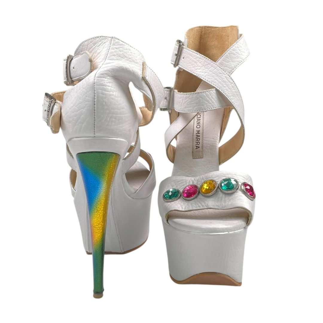 LUCIANO MARRA Sandalias Blanco Talle 40
