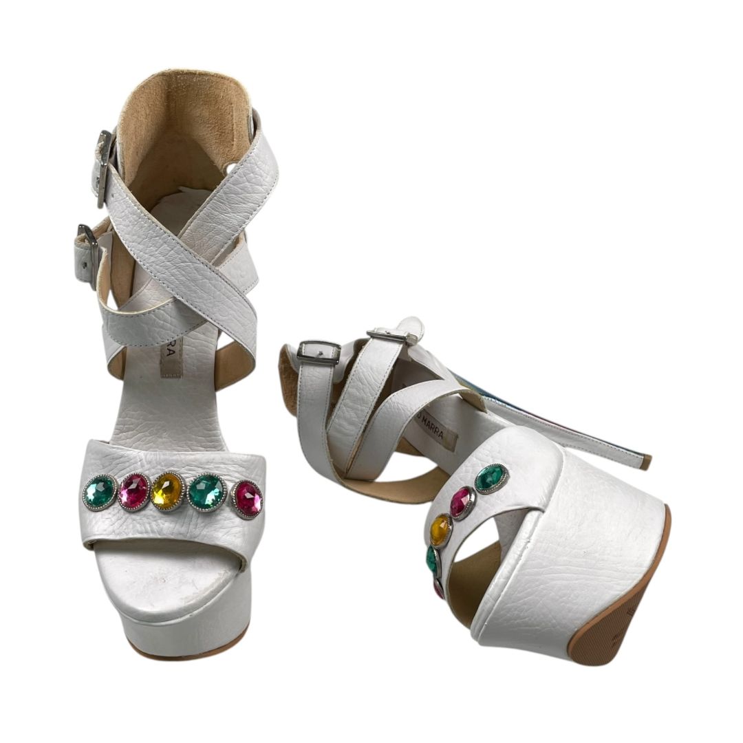LUCIANO MARRA Sandalias Blanco Talle 40
