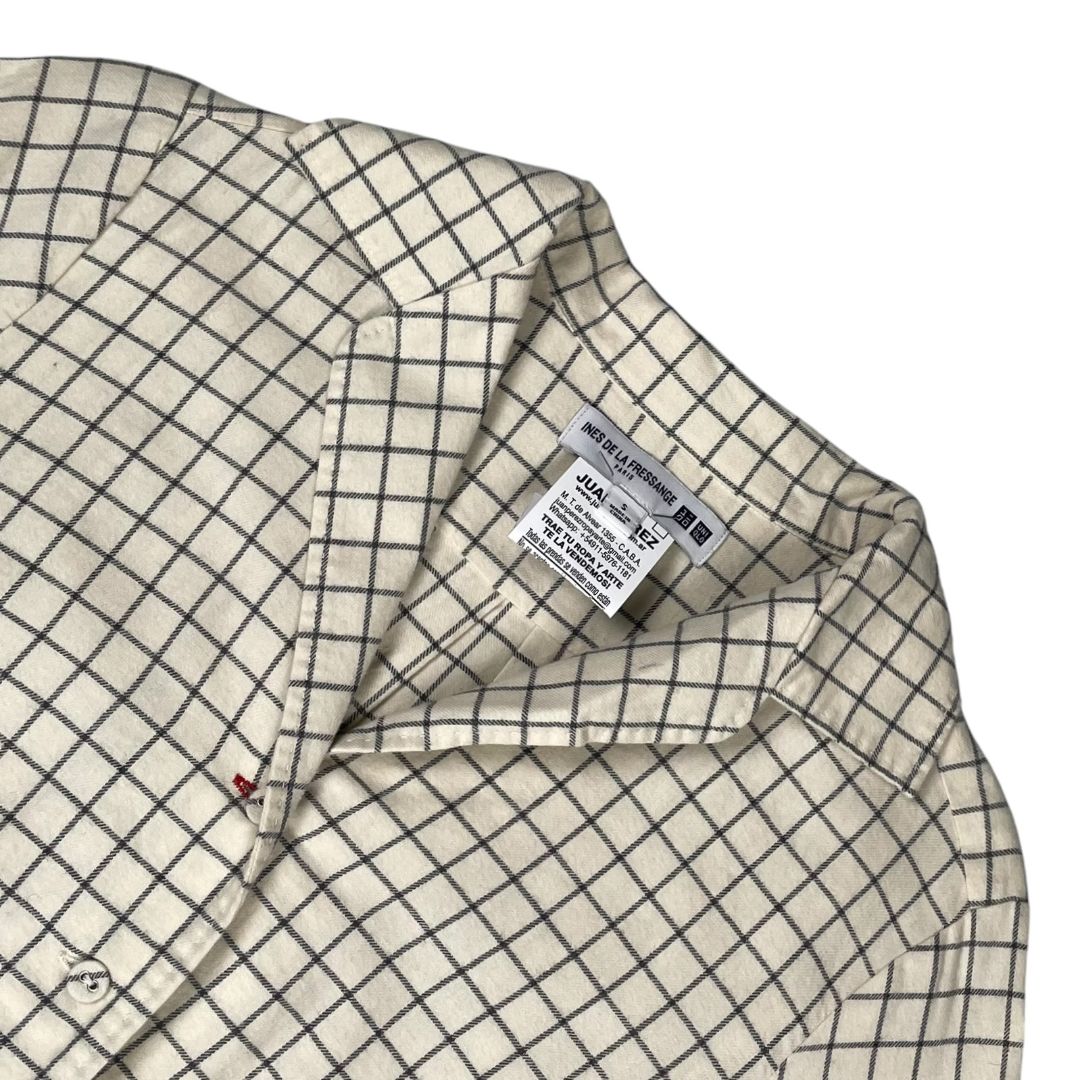 UNIQLO Vestido Manga Larga Varios  Cuadrille Talle S