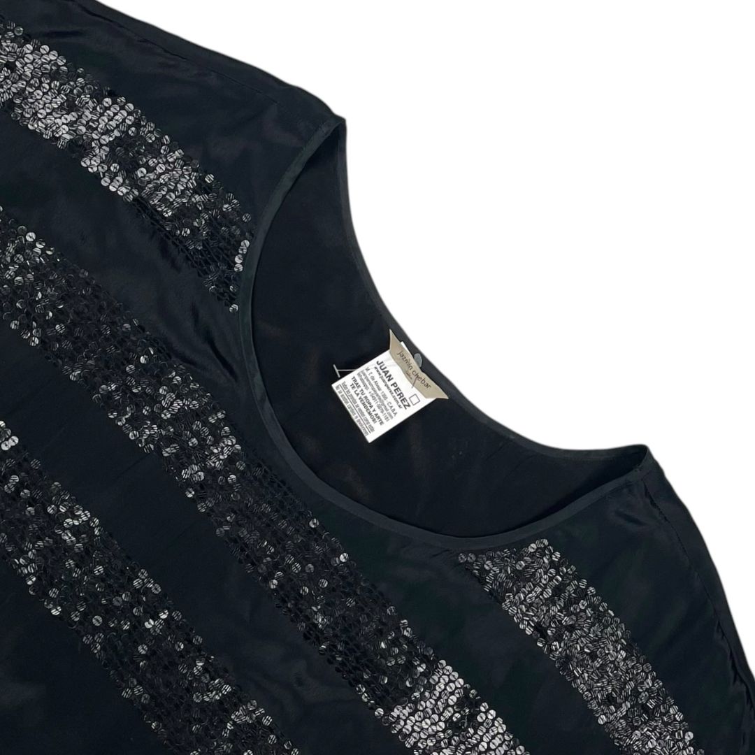 JAZMIN CHEBAR Blusa Manga Corta Negro Talle M